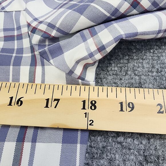 Orvis Shirt Womens 4 Plaid Long Sleeve 1/2 Button Up Top Casual Pockets Outdoor - Picture 5 of 14